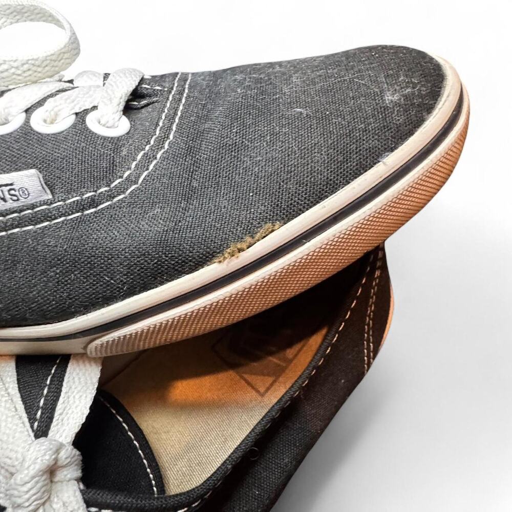 Vans Classic Low Profile Black & White Sneakers — W9/M7.5 - Picture 5 of 8
